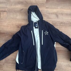 Reebok Navy and White Windbreaker Jacket